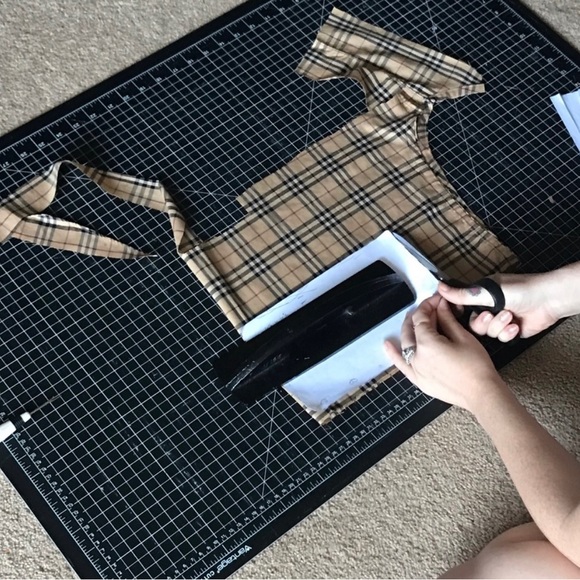 Authentic Repurposed BURBERRY Bow Barrette Hair Clip - Picture 11 of 11